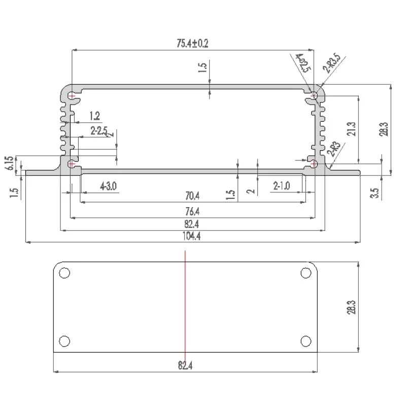Aluminum Enclosure waterproof 120x82x28mm Case PCB DIY Instrument Electronic Project Protective Box Alloy Components Made PCB