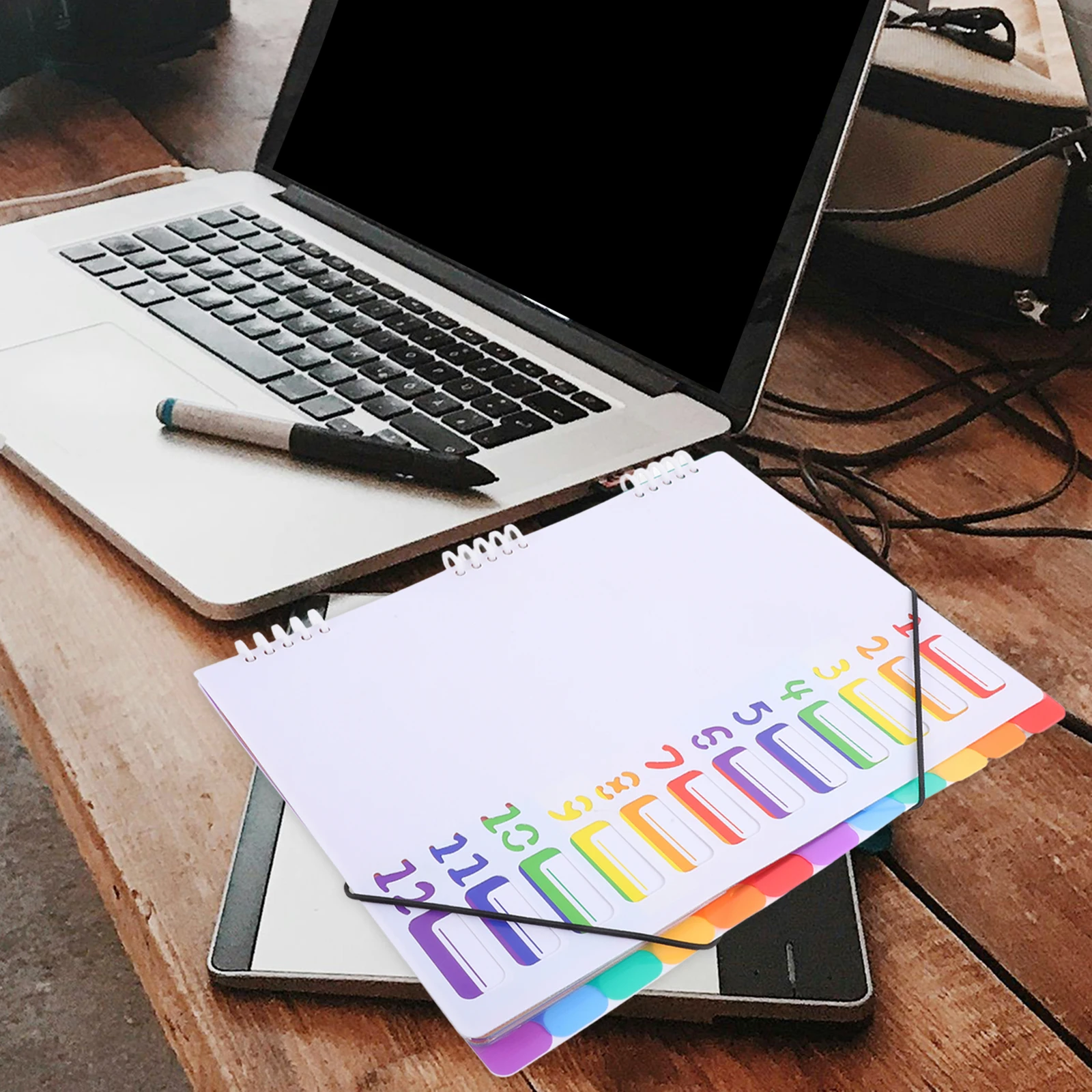 

12 Layer A4 Plastic File Folder Expandable Document Organizer Spiral Bound Large Capacity Pp Material Accordion Folder Notebook