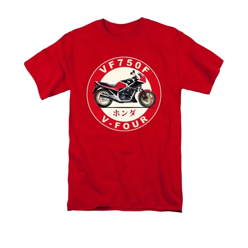 

Honda men's and women's T-shirts summer new VF750F racing motorcycle riding off-road enthusiasts short-sleeved retro top
