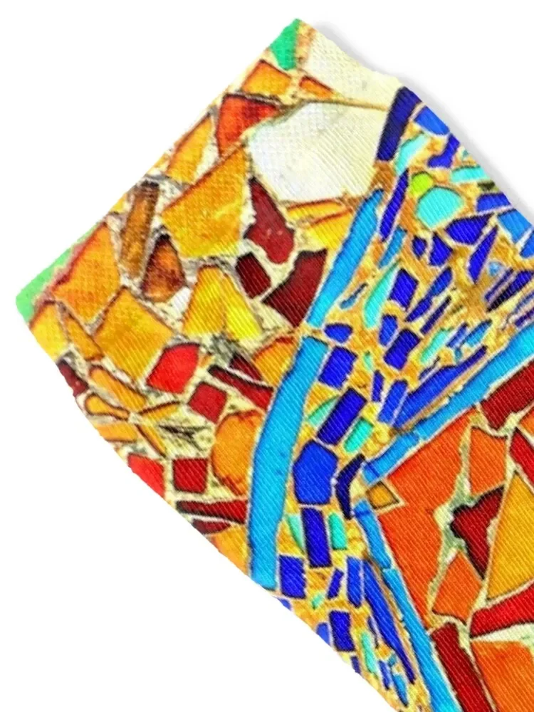 colorful Kaleidoscope mosaic Spanish style Socks man Men's hiking Stockings Men's Socks Luxury Women's