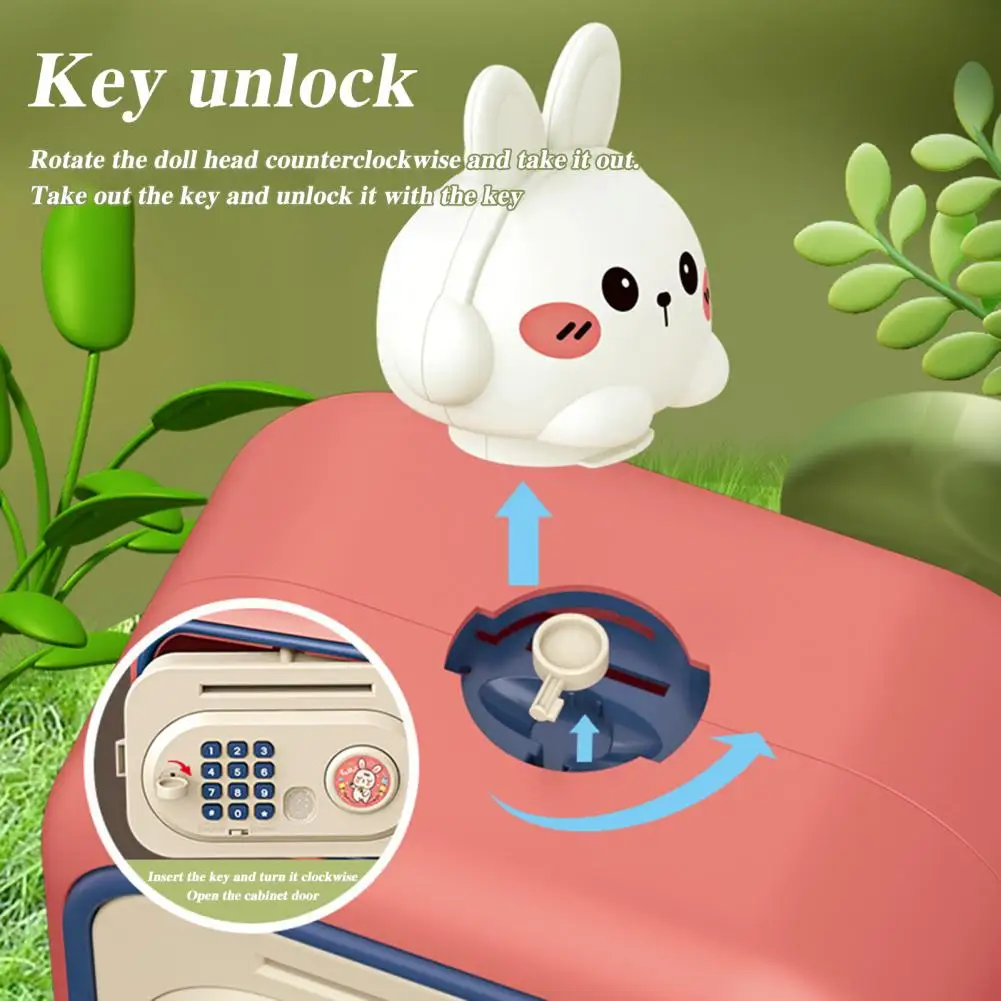 Kids Piggy Bank Toy Electronic Cash Coin Money Saving Box Fingerprint Unlock ATMStyle Fun Money Box for Boys Girls 6-12