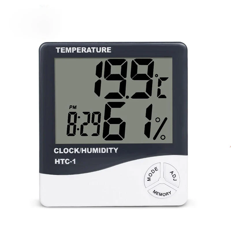 HTC-1/HTC-2 Indoor Electronic Temperature and Humidity Meter Large Screen Household Temperature and Humidity Meter