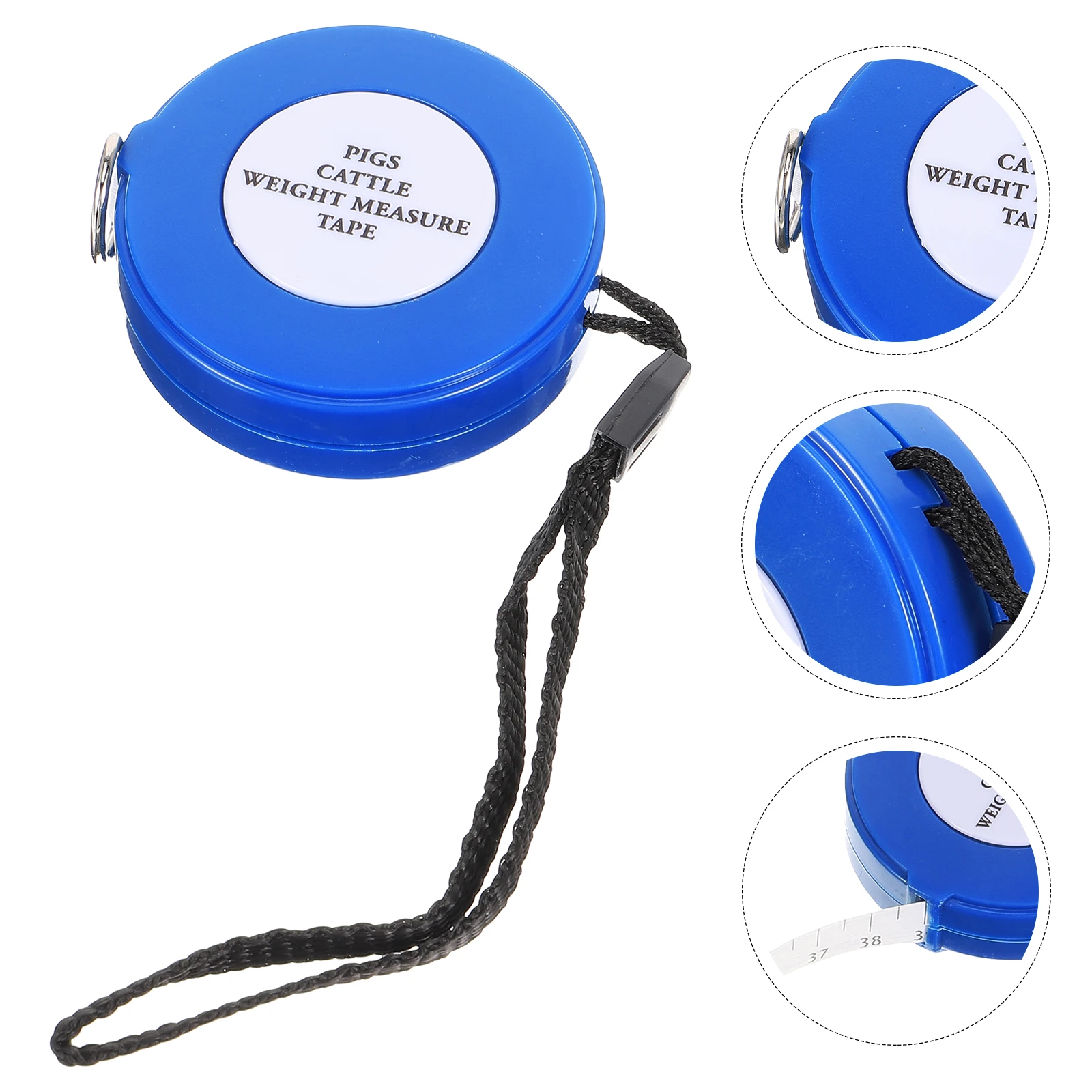 

.5M Animal Measuring Tape Cattle Pigs Goat Weight Fiberglass Ruler Chest Girth Body Size Portable Storage