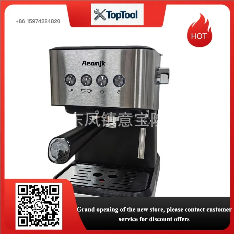 Italian semi-automatic coffee machine, concentrated high pressure extraction, milk foam coffee machine