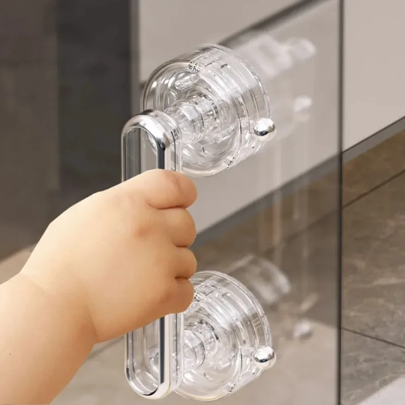 Reusable Removable Wardrobe Door Handle Anti-slip Portable Sliding Door Handle New Waterproof Suction Cup Door Handle