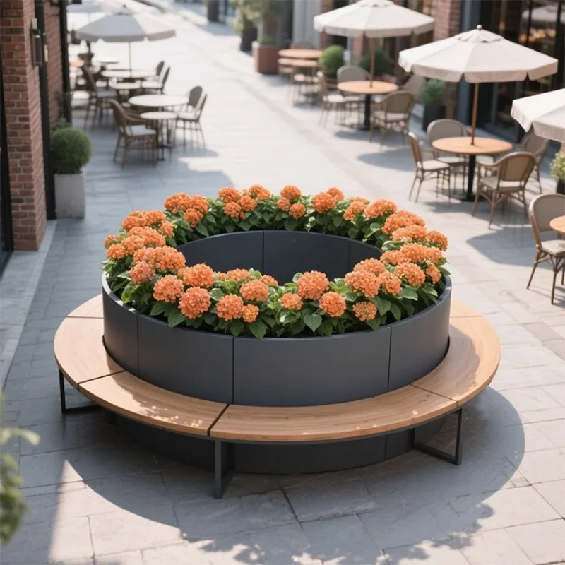 courtyard square commercial street landscape leisure combination flower trough