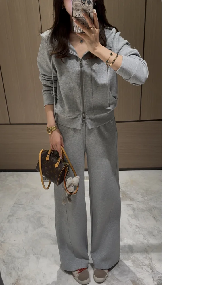 

Spring Chic Ladies Hoodie Set Casual Long Pants Two-Piece Suit Comfortable Breathable Fashionable for Outdoors And Leisure