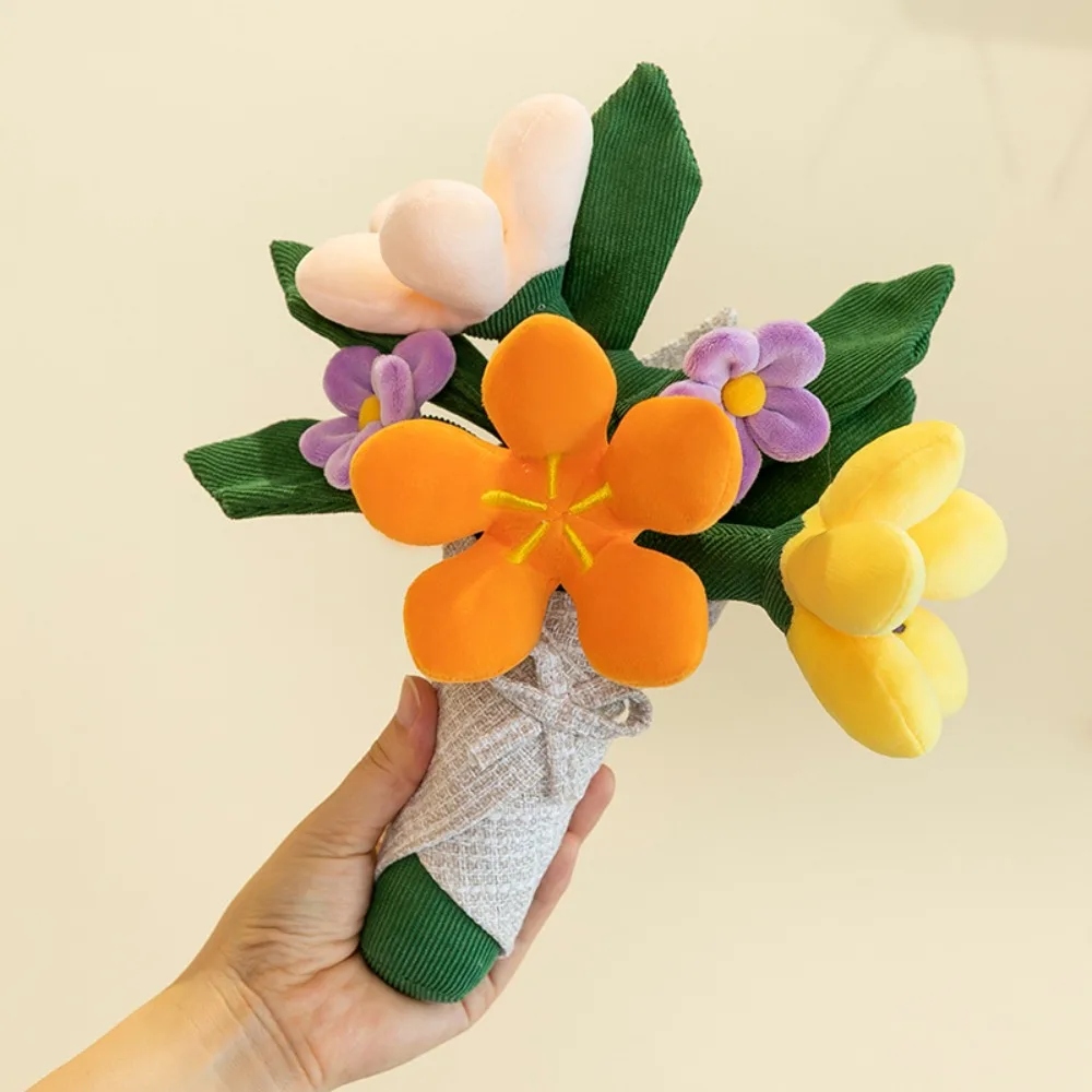 PP Cotton Hand Holding Flowers Funny Holding Flowers Tulip Potted Plush Toy Flower Ins Succulent Plush Plants Creative Gifts