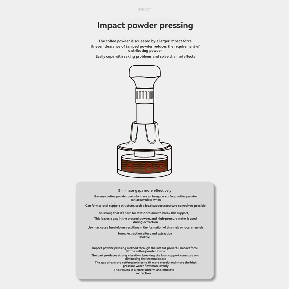 ABAB Espresso Tamper Constant Force Impact Powder Thread Coffee Distributor Leveler Tool Coffee Hand Tool 51MM