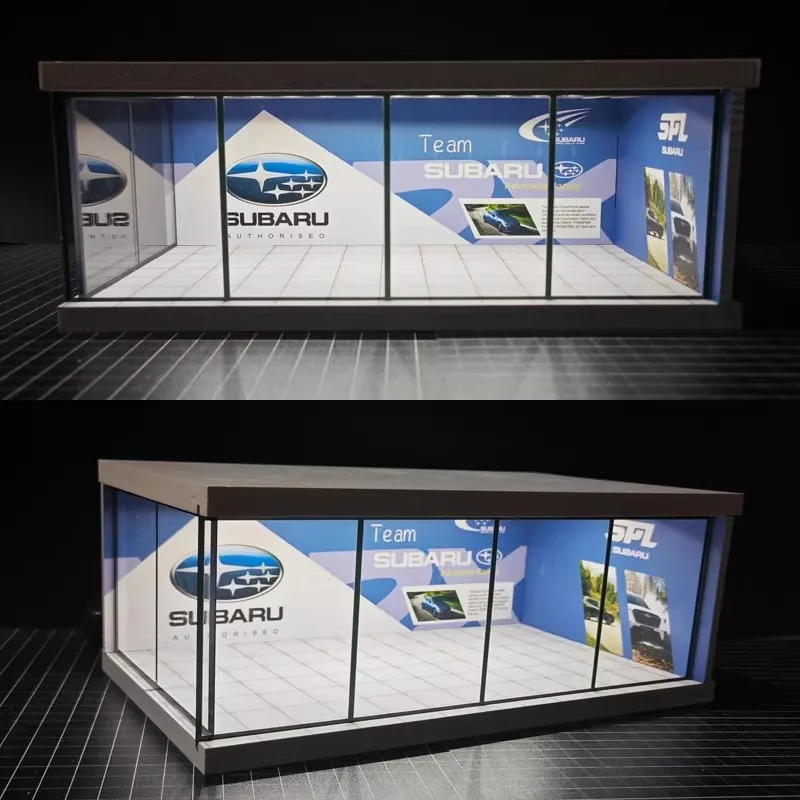 

1/64 Scale Model Japanese USA Car Display Case Showroom Cabinet Garage Scene Diorama Set
