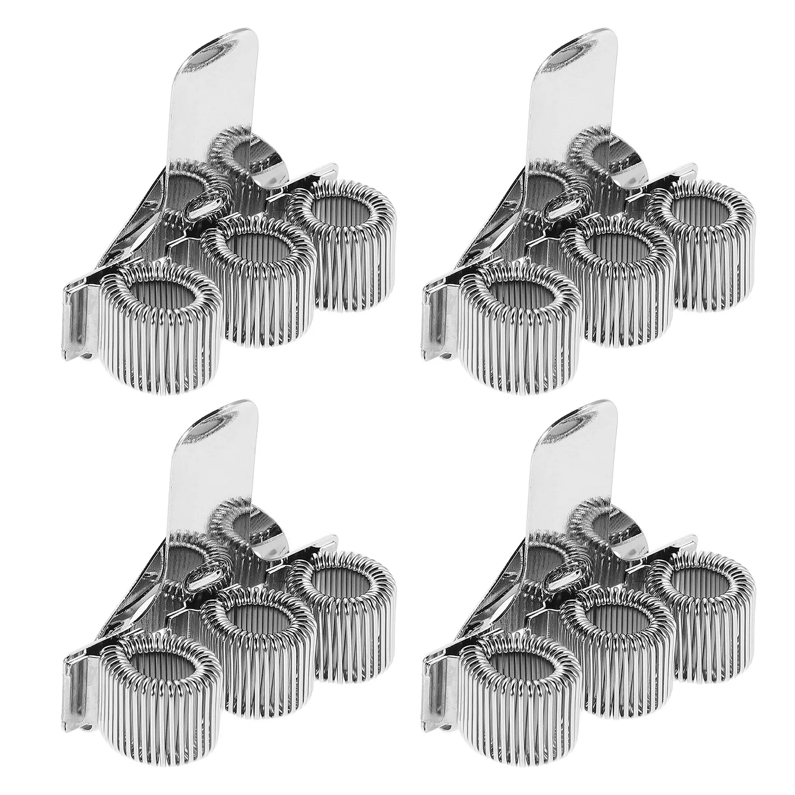 4Pcs Metal Pen Holder Clips Hanging Spring Design Adjustable for Notebook Planner Clipboard Office School Metal Holder