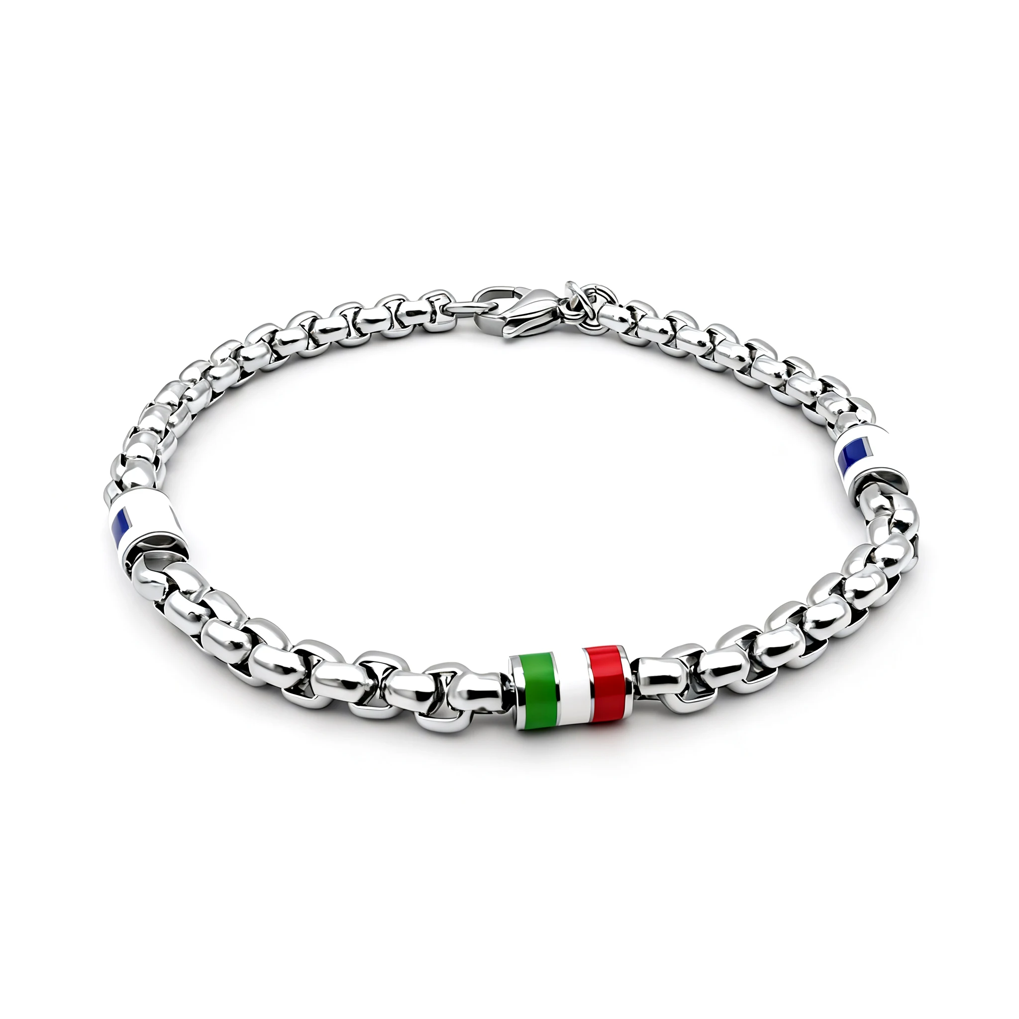 

Runda мужской браслет из нержавеющей стали звеньевая цепь 4 мм с диаметром 10 дюймов 22 см модные ювелирные изделия браслет Роскошный бренд для мужчин