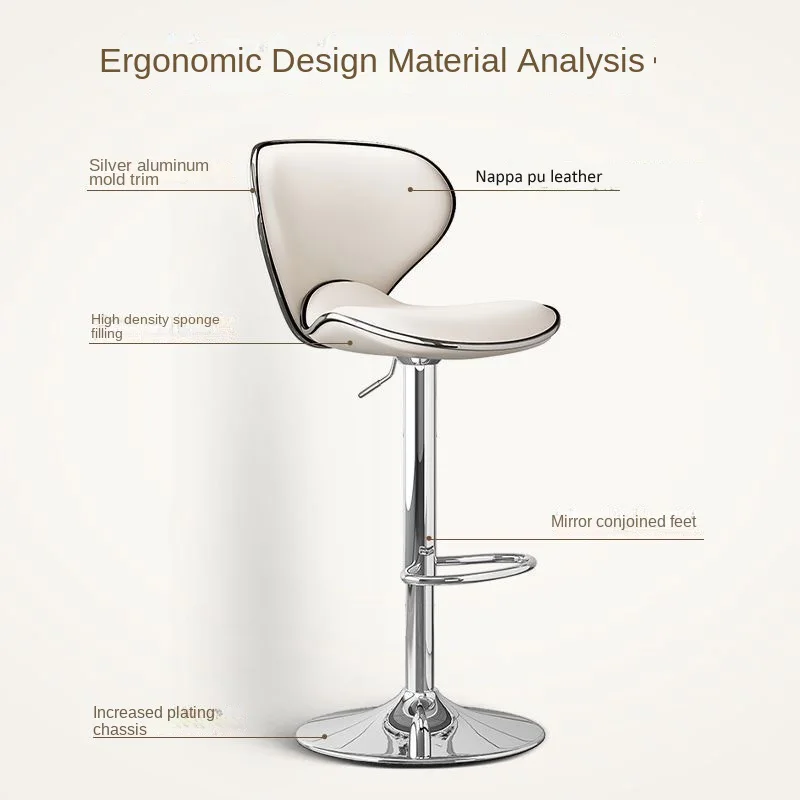 2pcs Liftable Rotatable Bar Stool High Desktop Stool for Cashier Desk Adjustable Height Swivel Chair for Kitchen Island