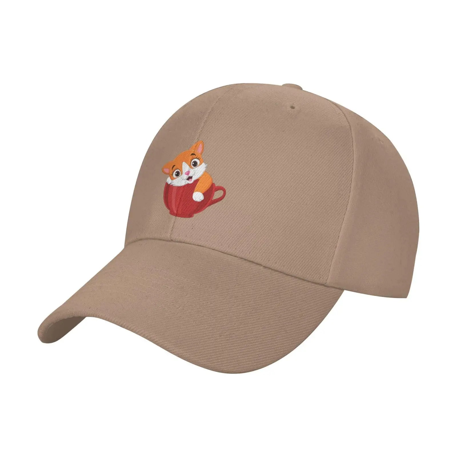 Adjustable The Cat in The Cup Baseball Cap Women Men Hat Truck Driver Baseball Caps Sun Hats