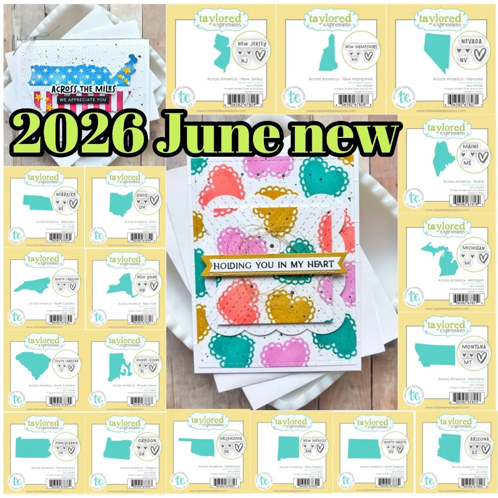 2026 New Across America - Alabama Metal Cutting Dies For DIY Scrapbooking Crafts Maker Photo Album Template Handmade Decoration