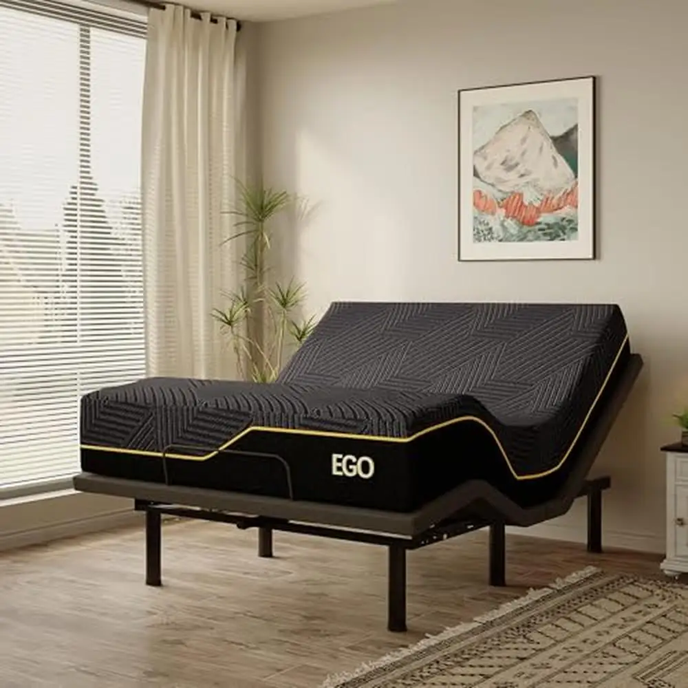 Queen Size Adjustable Bed Frame with 14