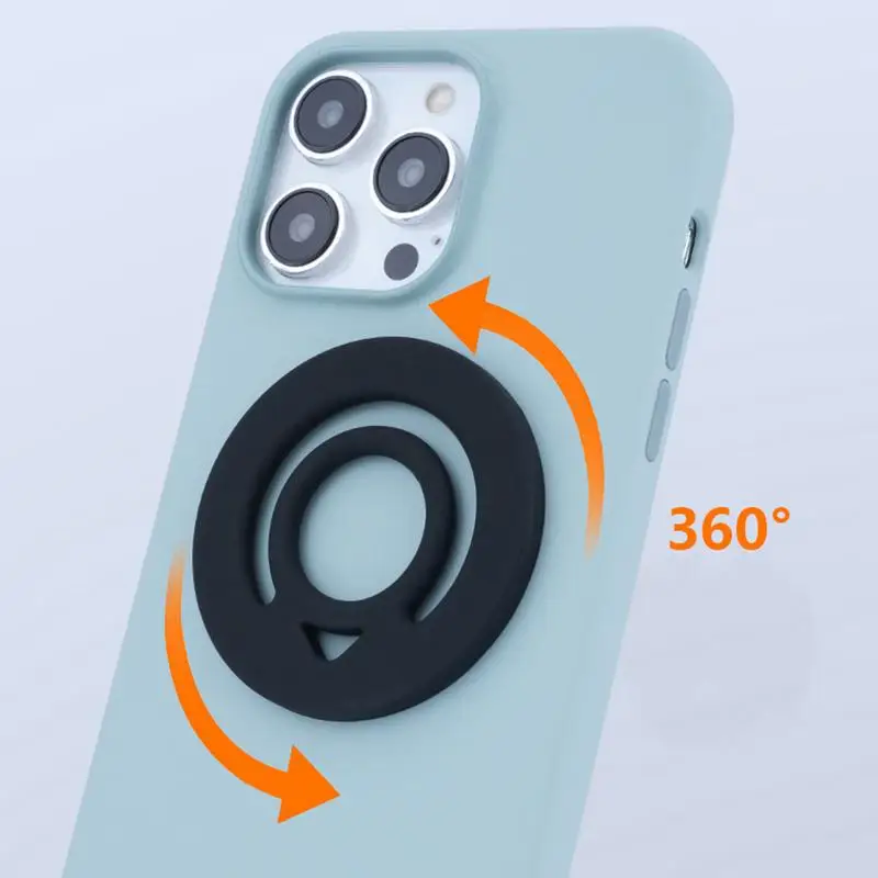 Силиконовое магнитное кольцо, магнитное силиконовое кольцо, держатель для телефона, вращающаяся подставка для смартфона на палец для мужчин, детей, взрослых, семьи