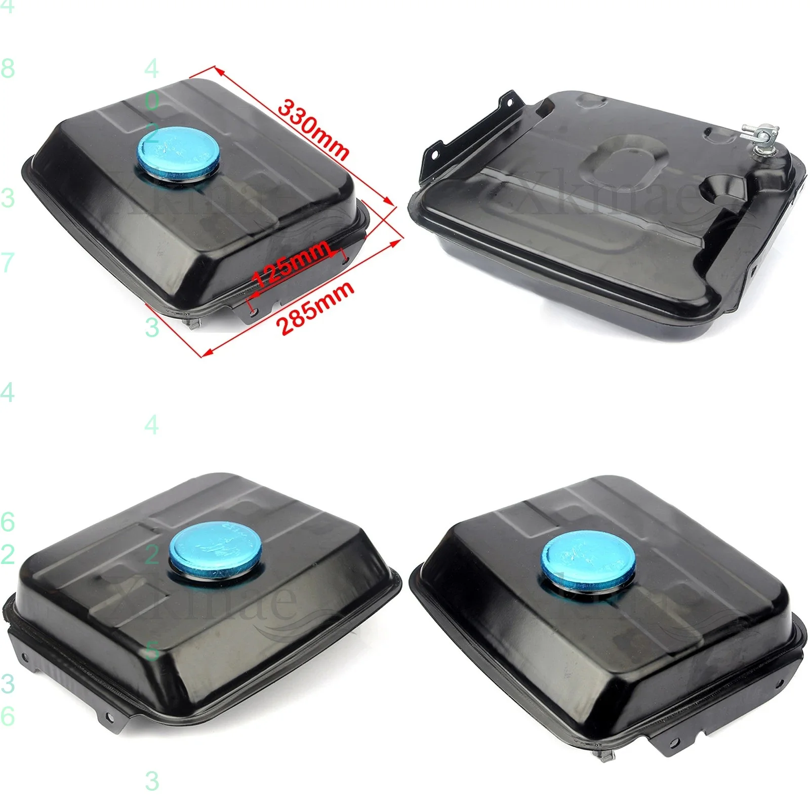 3L Metal Fuel Gas Tank Oil Box for Go Kart 4 Wheel ATV Chinese 50cc 70cc 90cc 110cc 125cc ATV Quad