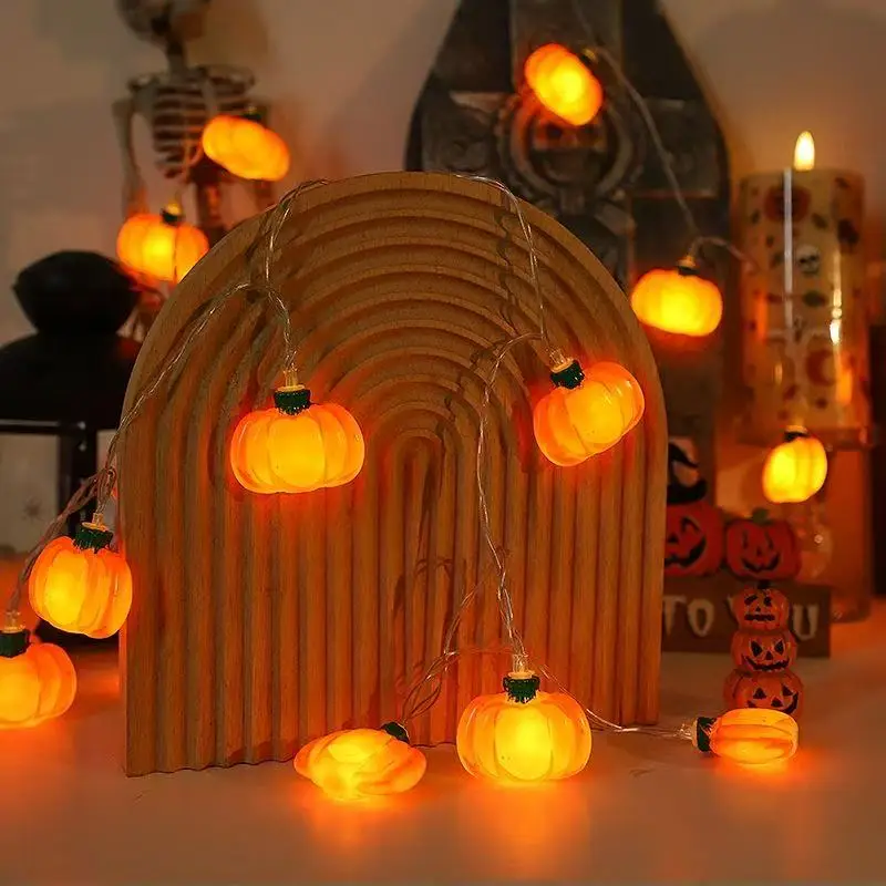 Pumpkin LED String Lights, Battery Operated Maple Leaf Fairy Lights for Halloween Thanksgiving Fall Indoor Outdoor Home Decor
