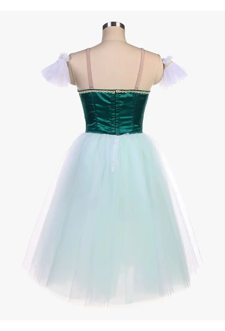 Turquoise ballet dress Children's professional competition dress custom skirt adult tutu