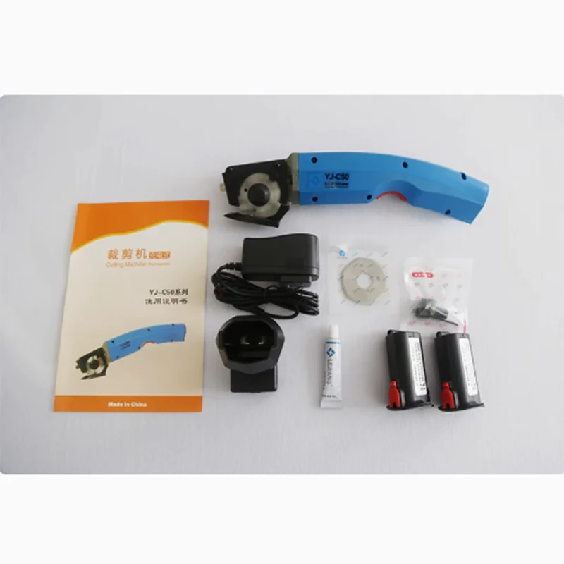 YJ-C50 Wireless Cutting Machine, 600 RPM 35W Cutting Machine, Cloth Leather Electric Scissors, 100-240V Sewing Tool
