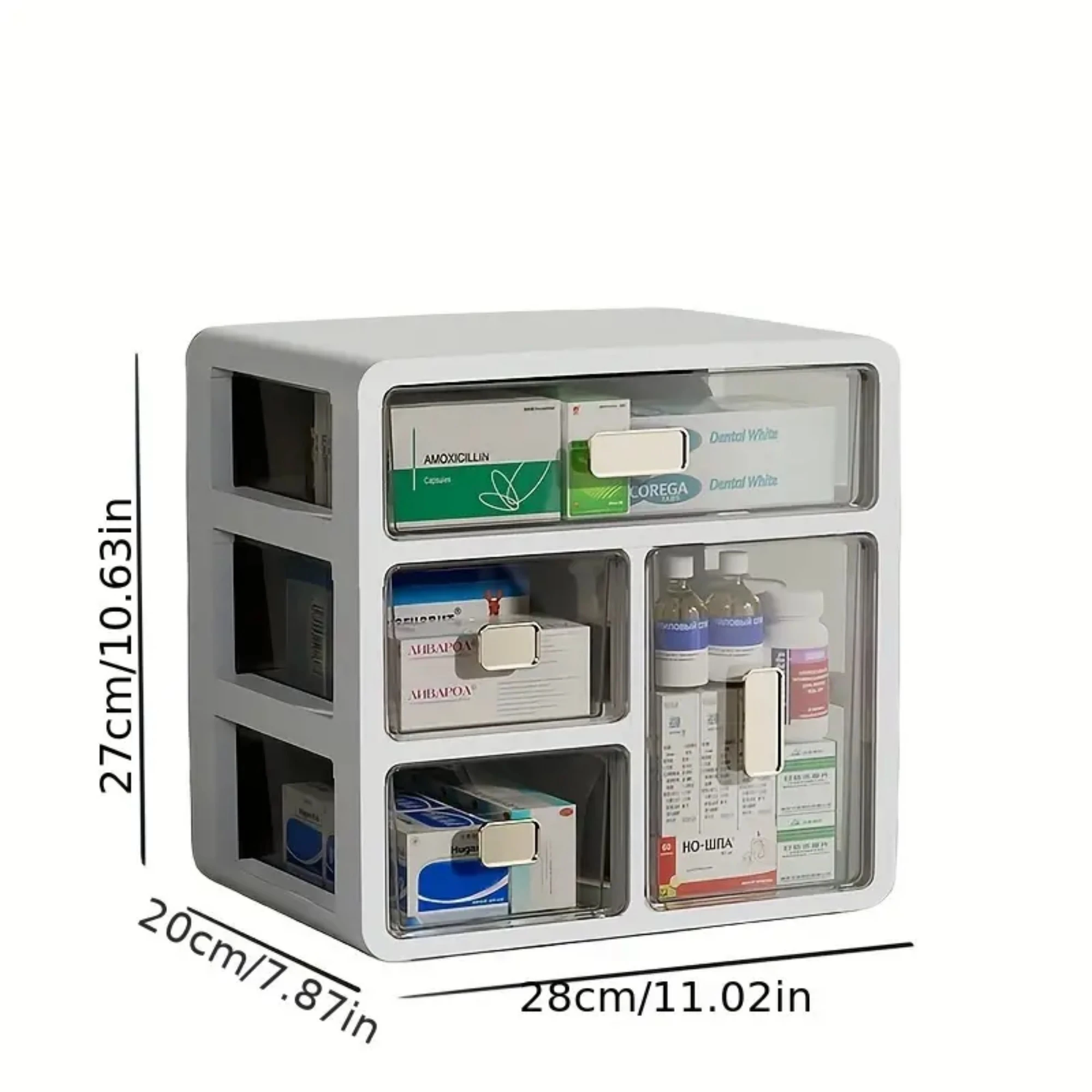 Lade-Type Plastic Opbergdoos Organizer/Medicijndoos-Multifunctionele Opslagcontainer, Familie Medicine Box Organizer