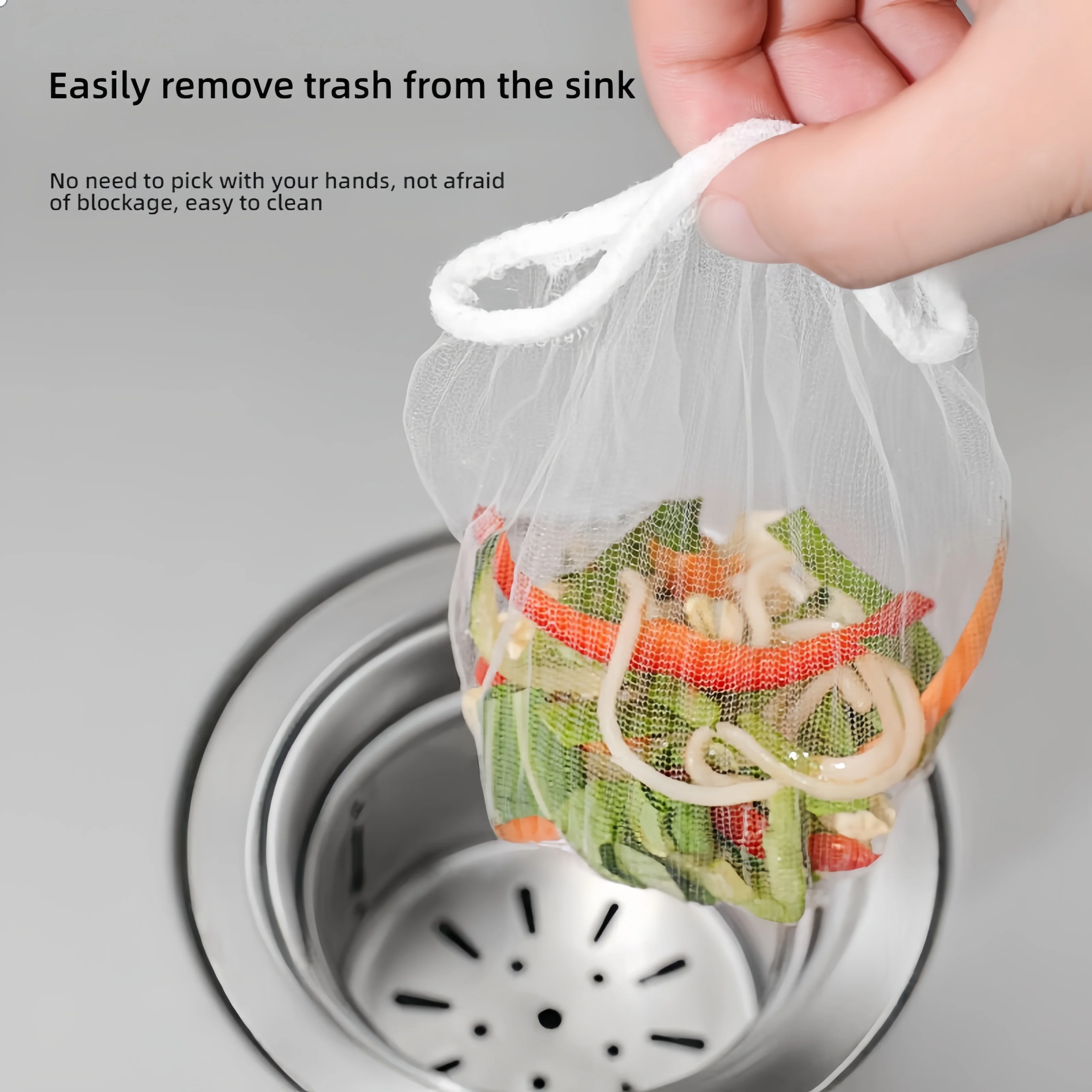 30/50/100pcs Disposable Sink Strainer - Kitchen Mesh Drain Filter, Sink Protector for Food Scraps, Universal Basin Cover