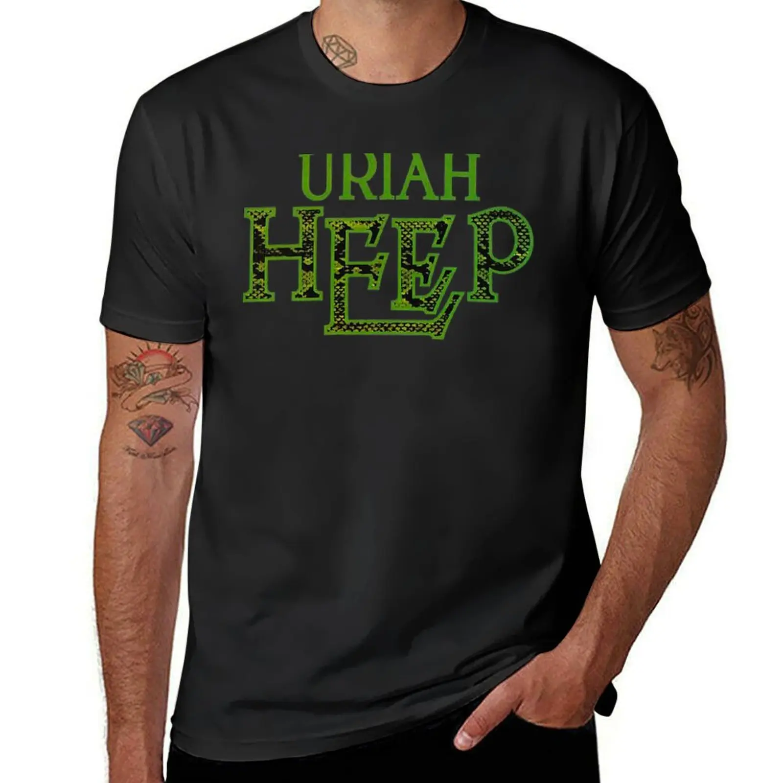 

blackwhitereddesign heavy metal uriah heep band logo T-Shirt anime shirt shirts graphic heavy weight t shirts for men