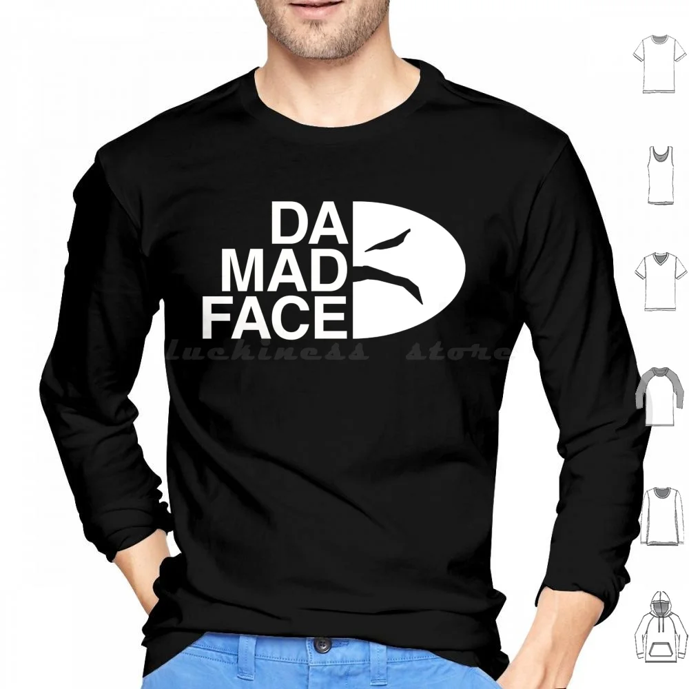 Mad Face Hoodie cotton Long Sleeve Hip Hop Hip Hop Head Real Hip Hop Hip Hop Culture Underground Hip Hop Rap Rapper Nyc Old