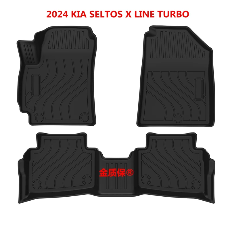 Use for 2024 KIA SELTOS X LINE car carpet KIA SELTOS X car floor mats Full Set Trim to Fit For KIA SELTOS waterproof floor mat