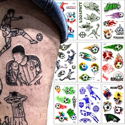 Footabll Sticker Nationale Vlag Nep Voetbal Tattoo Voor Voetbal 2024 On-Site Juichende Party Bash Benodigdheden Voor Meisjes Vrouwen Mannen