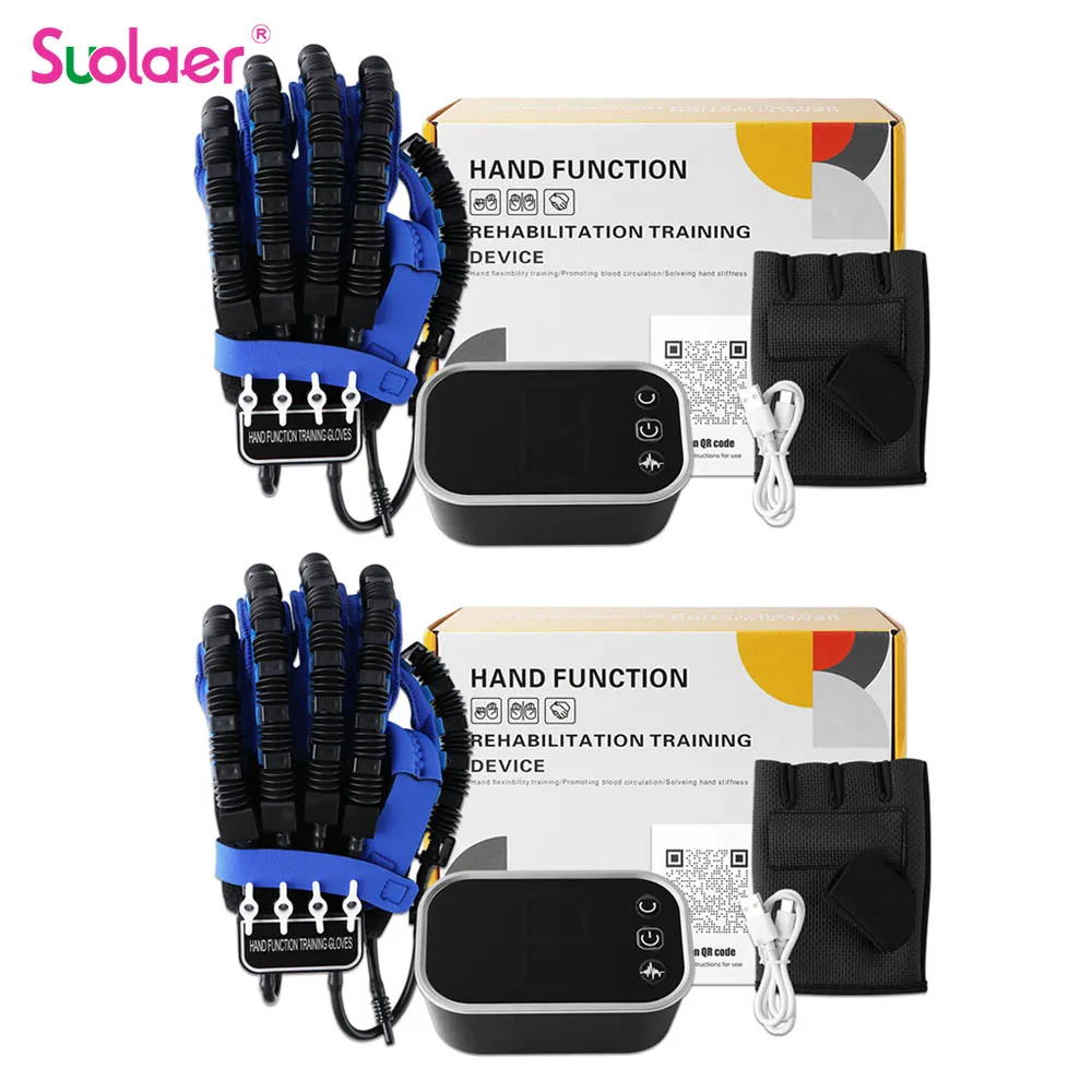 2set/1set Intelligent Massage Gloves Robot Rehabilitation Gloves for Stroke Hemiplegia Hand Function Recovery Finger Trainer