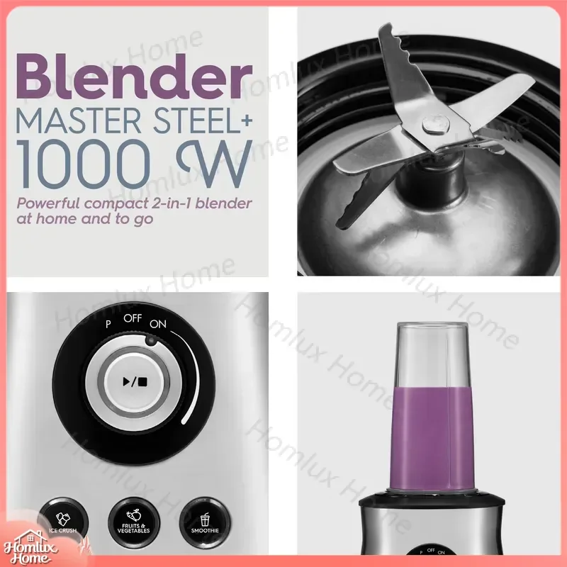 Portable Blender Juicer USB Rechargeable Mini Smoothie Maker Personal Size Fruit Mixer for Home Kitchen Travel Office Use