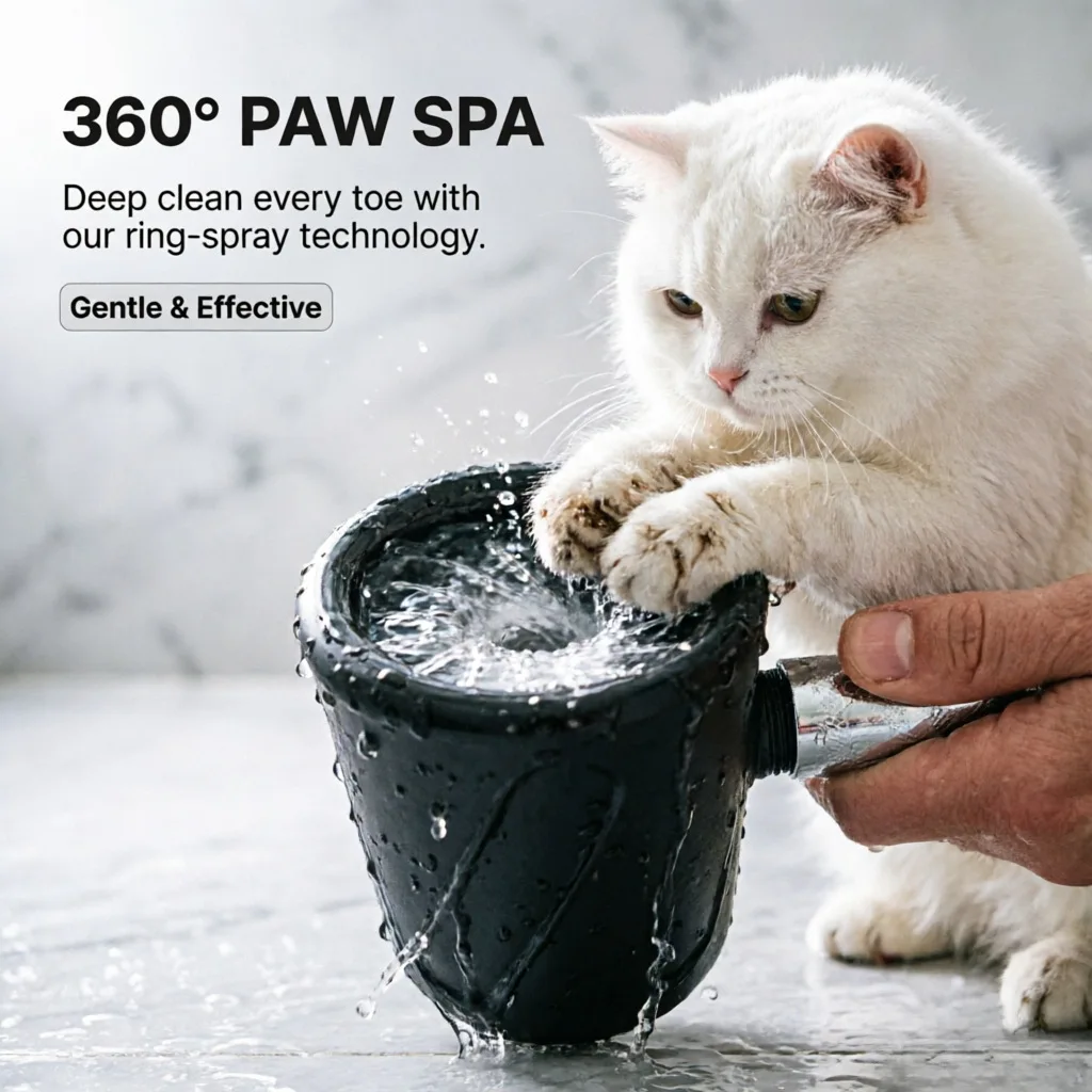 High Pressure Flushing Shower Head, 3D Printed Spiral Nozzle, Portable Handheld Sprayer for Bathroom Bathing Pet Foot Wash