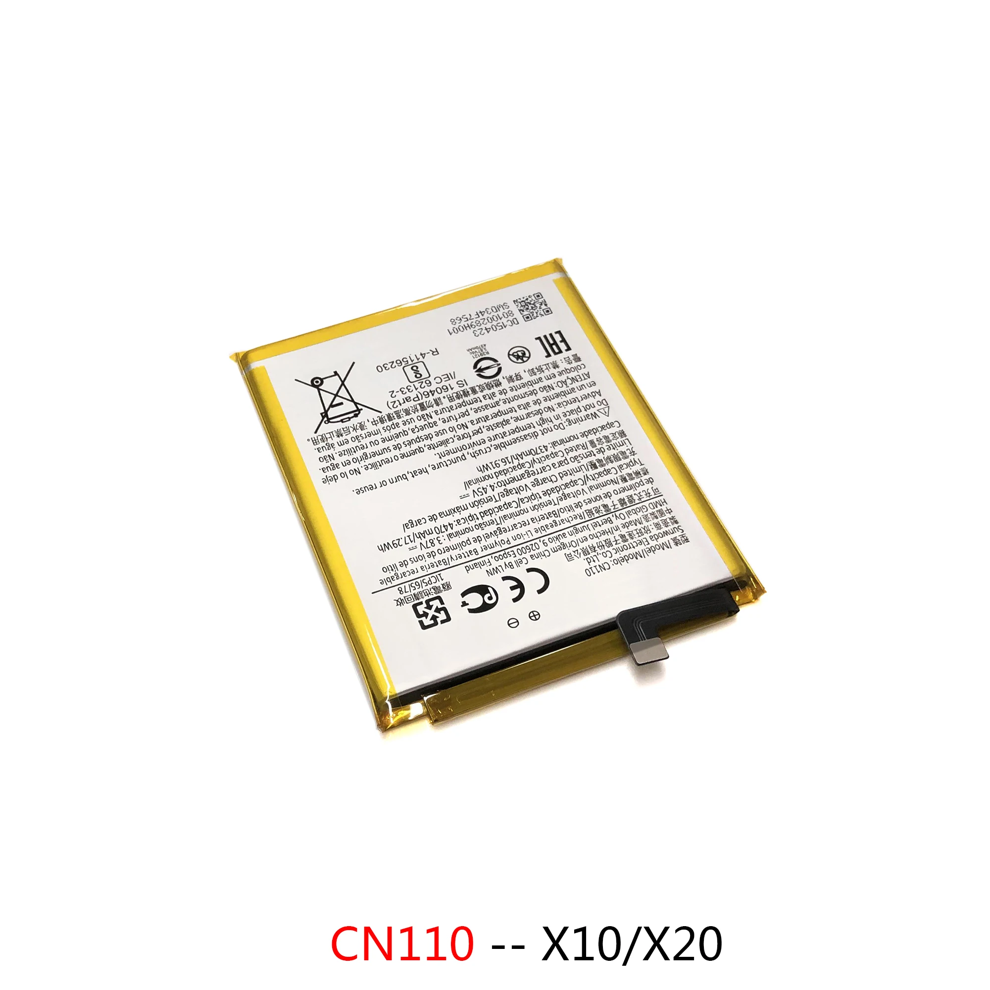 LPN387450 CN110 Phone Battery SE681 For Nokia X10 X20 Battery N910 XR20 X20 C30 Batteries polymer part