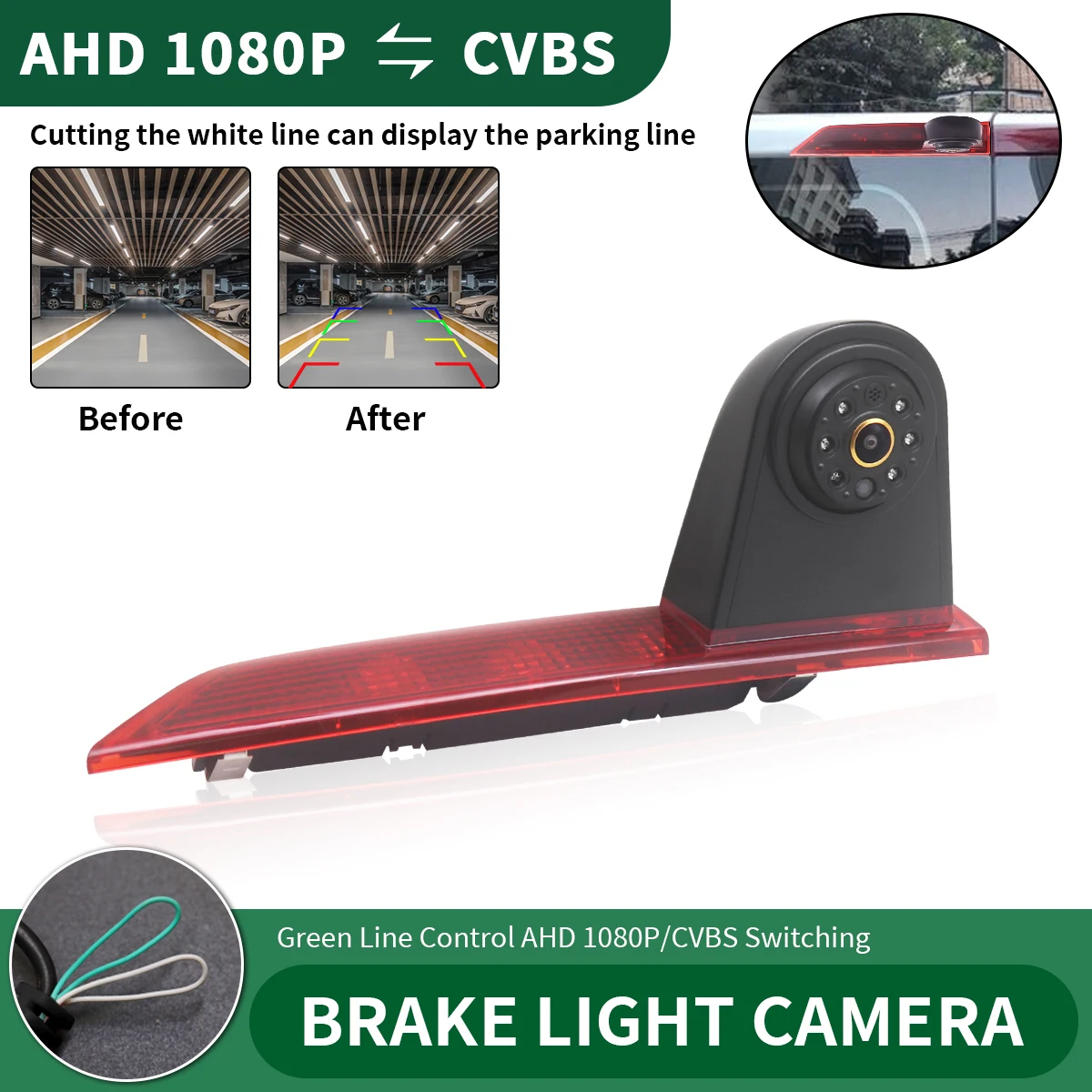 AHD 1080P Car Brake Light Rear View Reversing Camera For Ford Transit Custom 2012 - 2015 IR Night Vision Vehicle Backup Camera