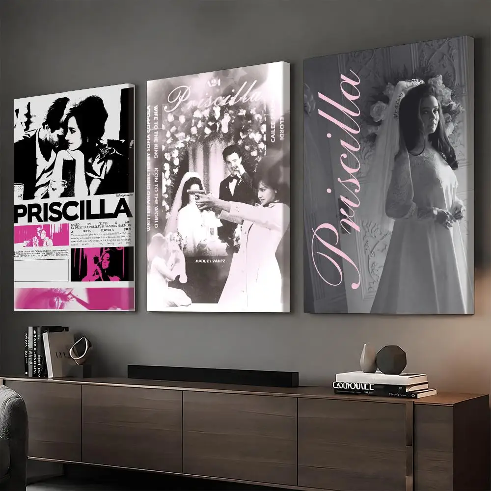 Biographical Movie P-Priscilla Framed Wall Painting Vintage Framed Wall Art Poster Canvas Elegant Home Decor Painting