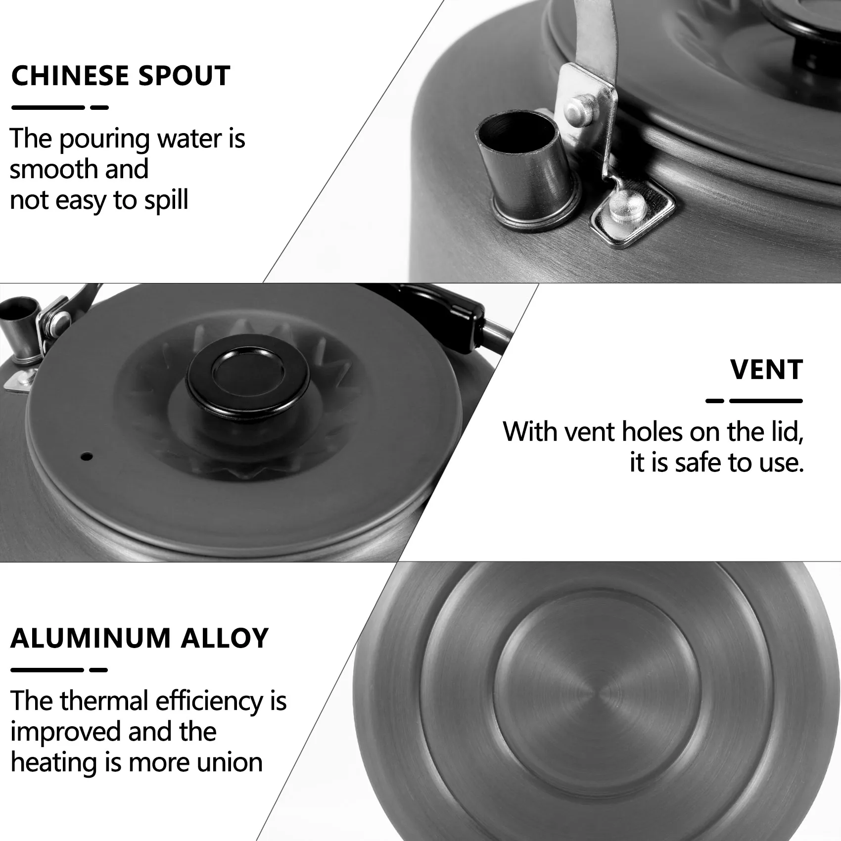 ABZS Camping Kettle 2.0L Open Campfire Coffee Tea Pot Fast Heating Outdoor Gear Great For Boiling Water Ultralight Portable