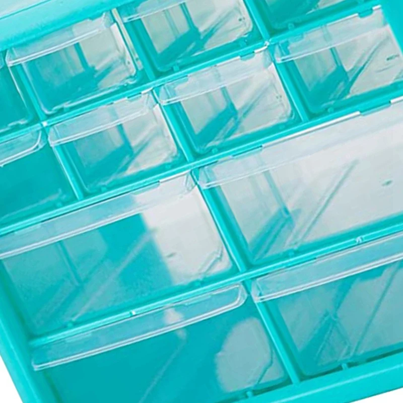 Abwr-desktop pengatur penyimpanan, dengan 12 laci Desktop kerajinan laci dada plastik Desktop kotak penyimpanan ornamen seni DIY