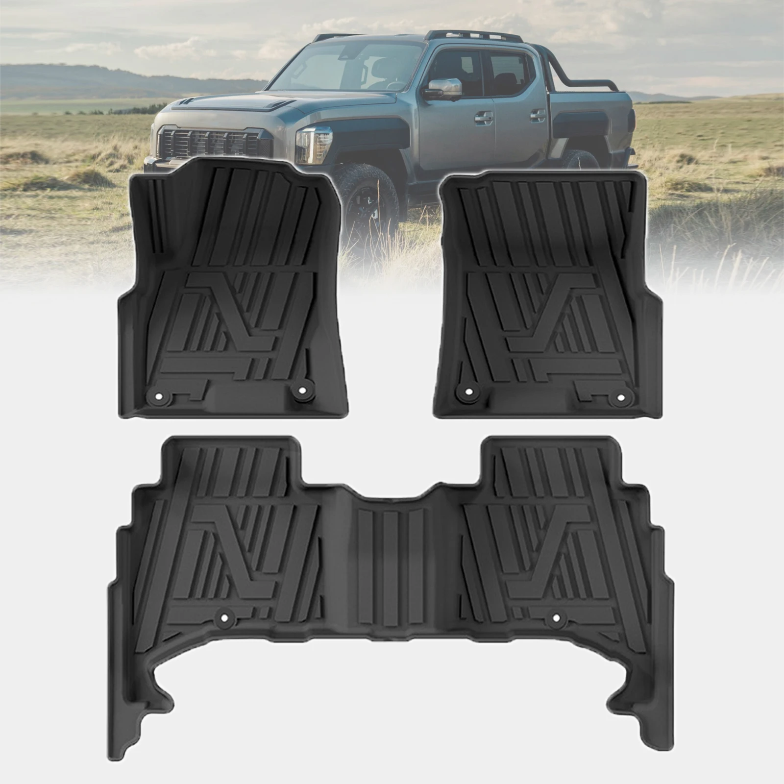 

Для KIA Tasman 2025-2026: Пылезащитные, легкоочищаемые автомобильные коврики из TPE-материала, нескользящие, аксессуары для интерьера