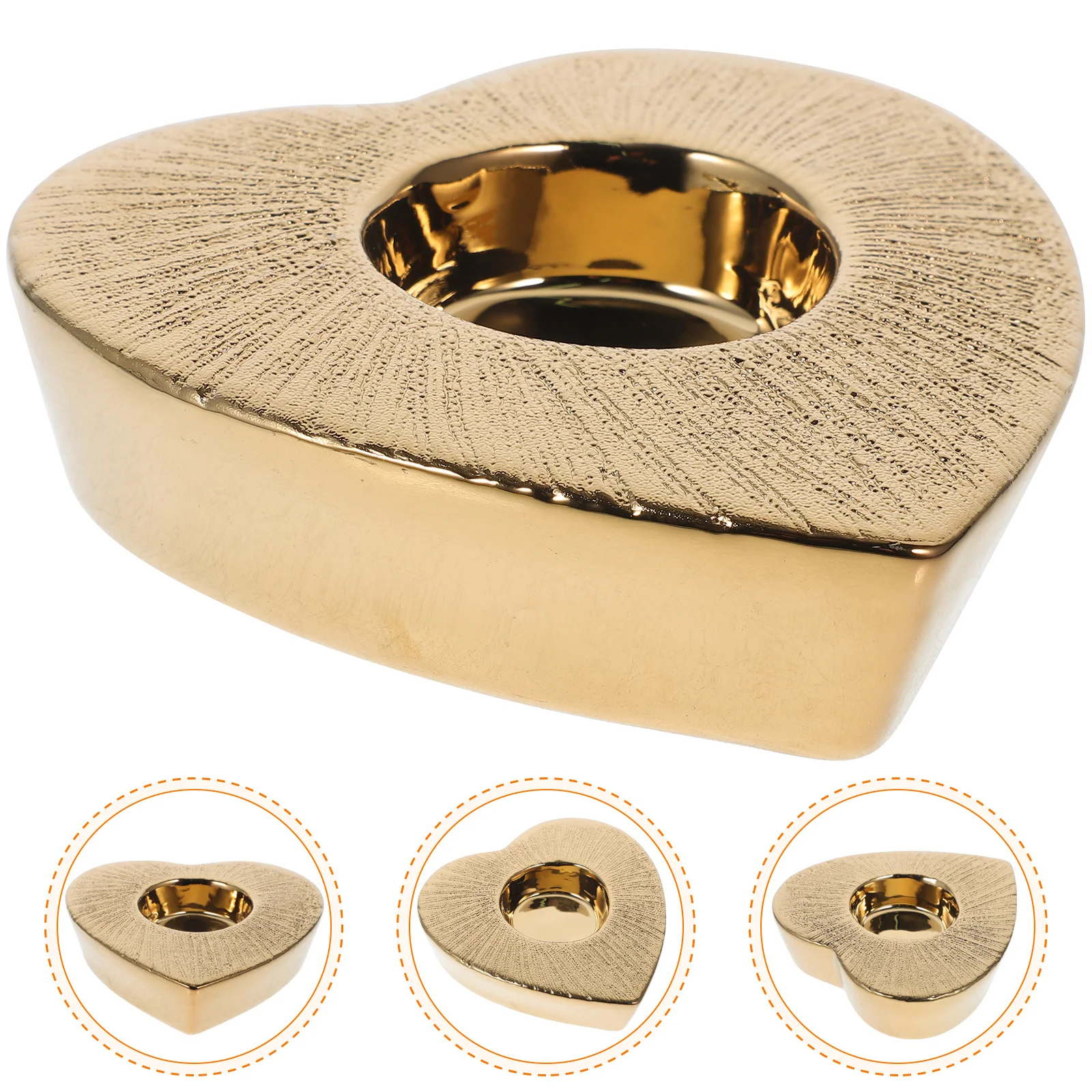 

Heart-Shaped Ceramic Holder Elegant Votive Tea Light Holder Romantic Festival Birthday Party Decorative Candlelight