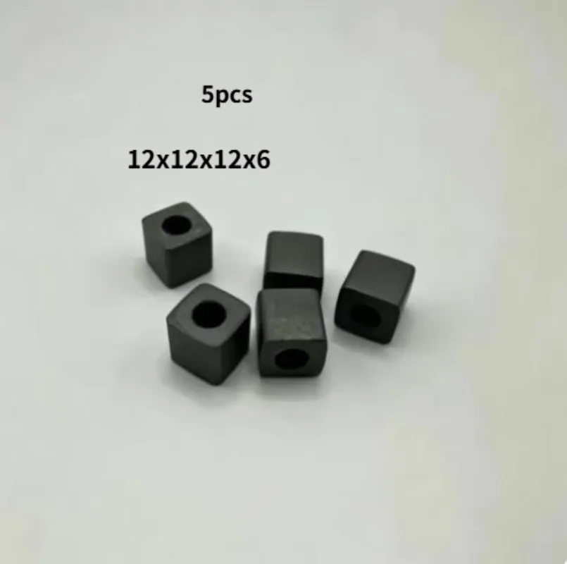 5PC EDM Conductive Block 12*12*12*ID6 EDM Wire Cutting Machine,Power Feed Contact L14*W14*H14*Hole 8