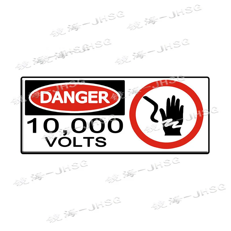 Dangerous Electrical Shock Risk Warning Sticker Laptop Anti-Collision Strips Refrigerator Door Safety Sign Scuff Mark Car Decal