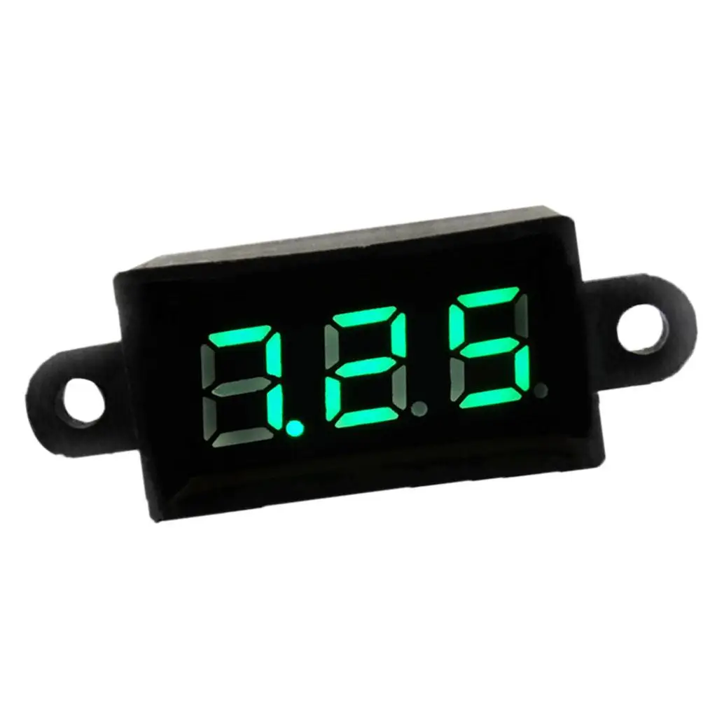 Wasserdicht 0,28" DC 3,5-30V Mini Digital LED Voltmeter Messgerät Auto Grün