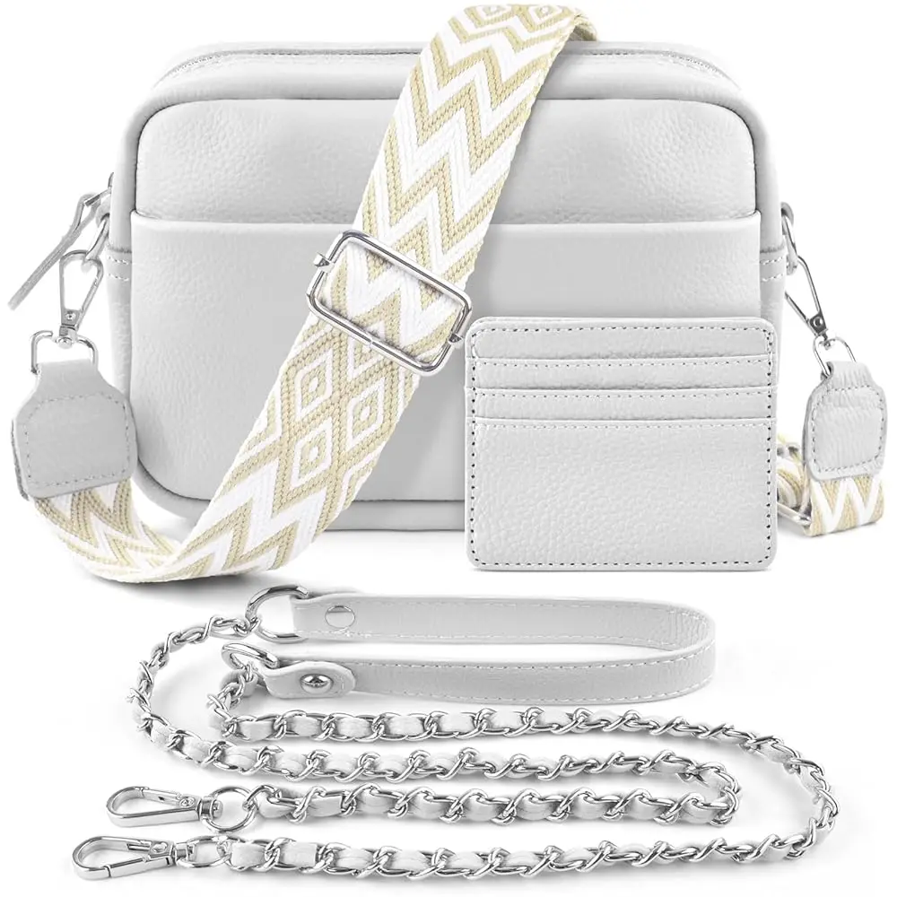 

Crossbody Bags for Women Leather Purses Small Handbags & Shoulder Bag with Adjustable Wide Strap with Gift Box