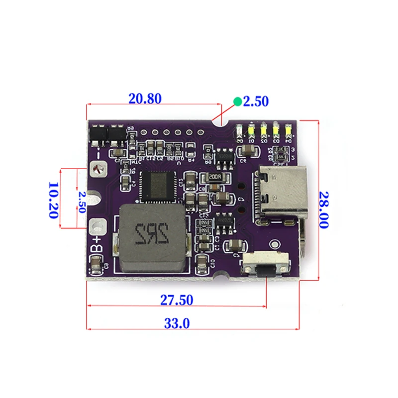 PD/QC full protocol super fast charging 22.5W power bank bidirectional fast charging mobile power module circuit board DIY