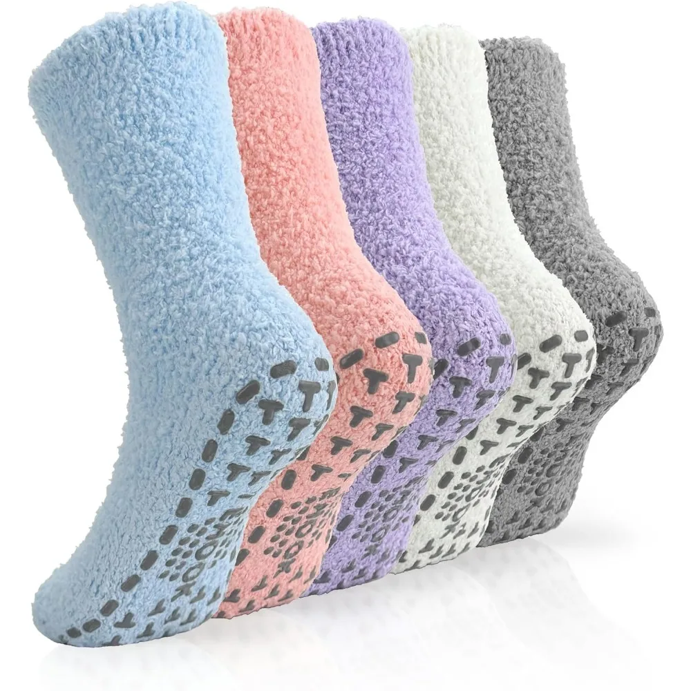

Теплые и уютные подарки для женщин, чулки, пушистые нечеткие плюшевые носки для сна - мягкая теплая ткань