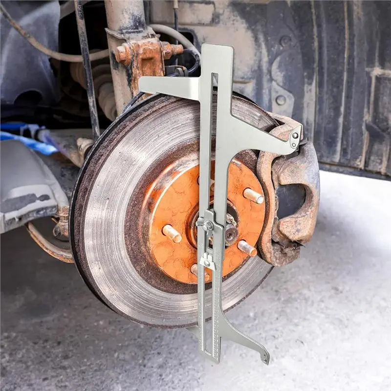 A03Z-Rake Pad Adjustment Tools Steel Brake Resetting Gauge For Adjusting Brake Shoes, Lining And Rotors, Automotive Brake Tool