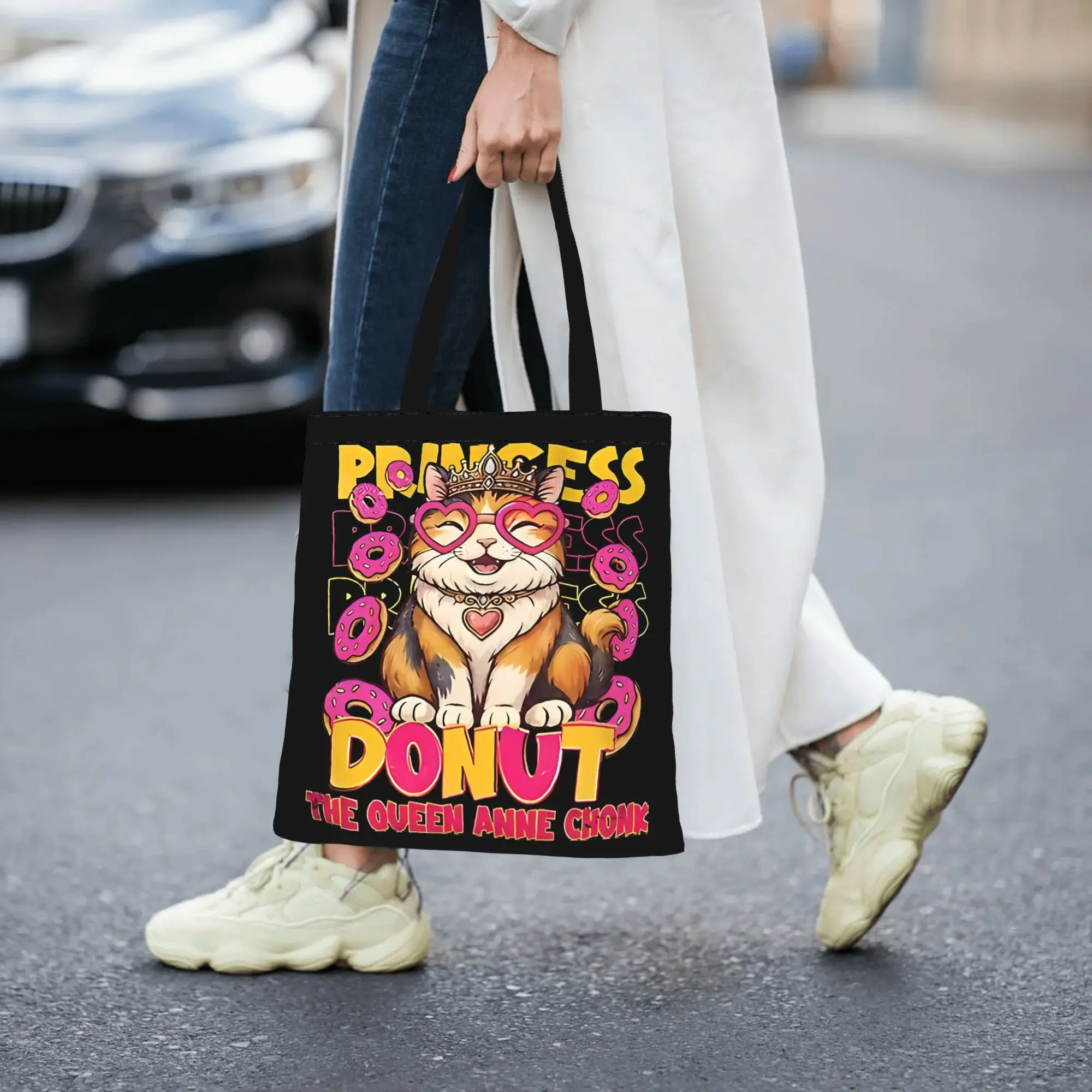 Dungeon Crawler Carl Donut The Queen Anne Chonk canvas tote bag,  casual style for daily shopping