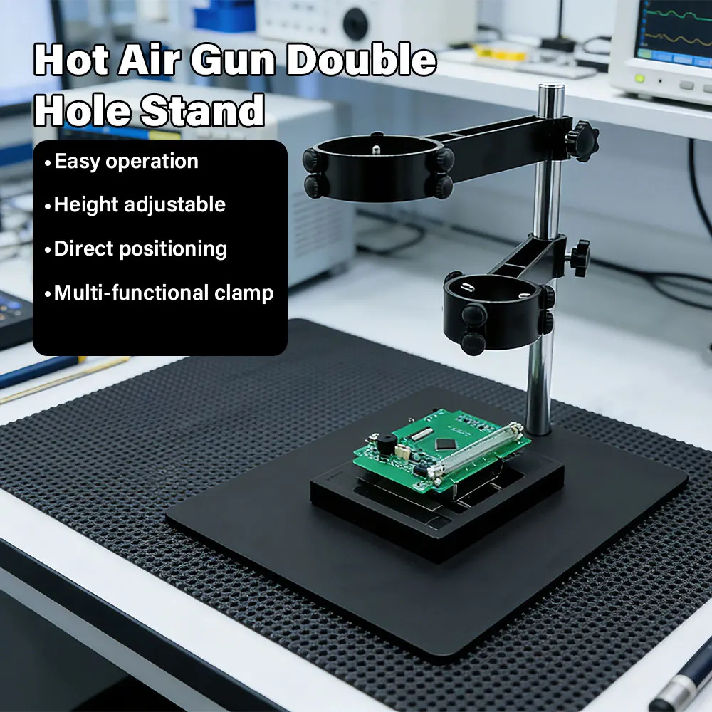 

Точный держатель для термовоздушного пистолета, подходит для настольного ручного термопистолета, кронштейн для пайки печатных плат